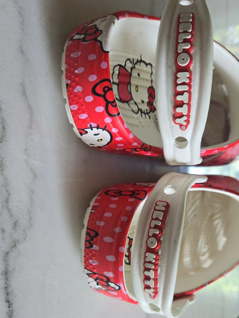 Hello Kitty Red and White Kids Crocs